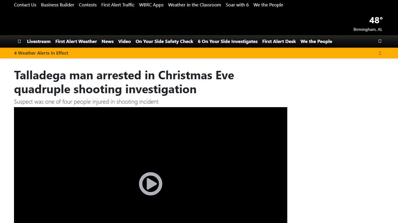 Talladega man arrested in Christmas Eve quadruple shooting investigation