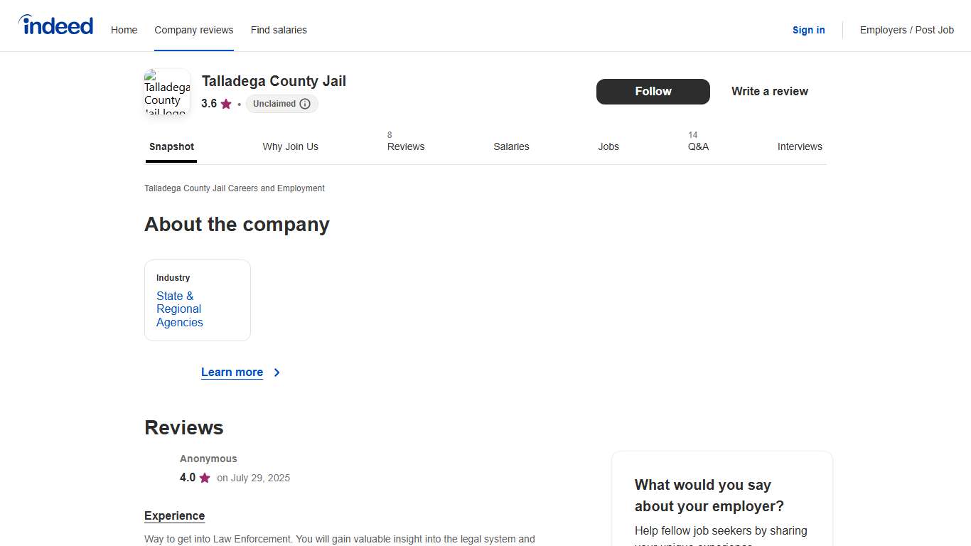 Talladega County Jail Careers and Employment Indeed.com
